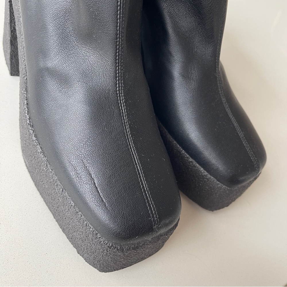 Stella McCartney Black Skyla Platform Boots Size 41 - Picture 8 of 10